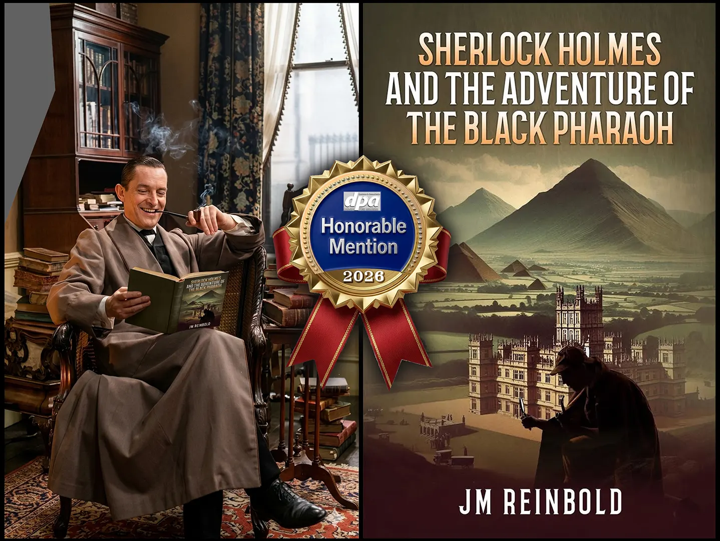 “Sherlock Holmes and the Adventure of the Black Pharaoh” was awarded an Honorable Mention in the Fiction/Novel category of the 2026 Delaware Press Association awards